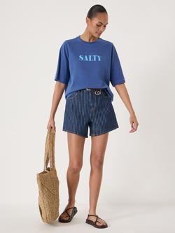 HUSH Salty Cotton T-Shirt, Cobalt Blue - view 2, Cobalt Blue