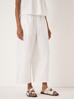 HUSH Arden Cropped Cotton Trousers, Off White
