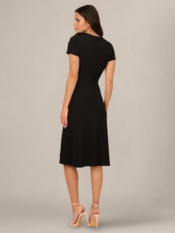 Adrianna Papell Ruffle Bodice Dress, Black - view 2, Black