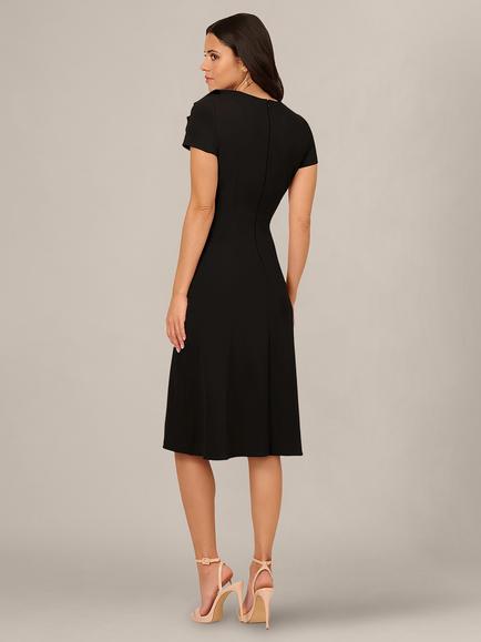 Adrianna Papell Ruffle Bodice Dress, Black - view 2, Black