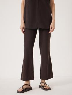 HUSH Suki Linen Blend Trousers, Dark Brown, Dark Brown