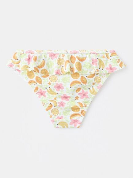 Mango Kids' Fruit Print Ruffle Bikini Bottom, Multi - view 2, Multi