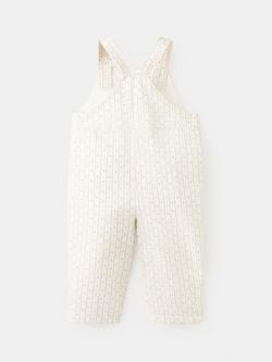 Mango Baby Denim Dungarees, Off White - view 2, Off White