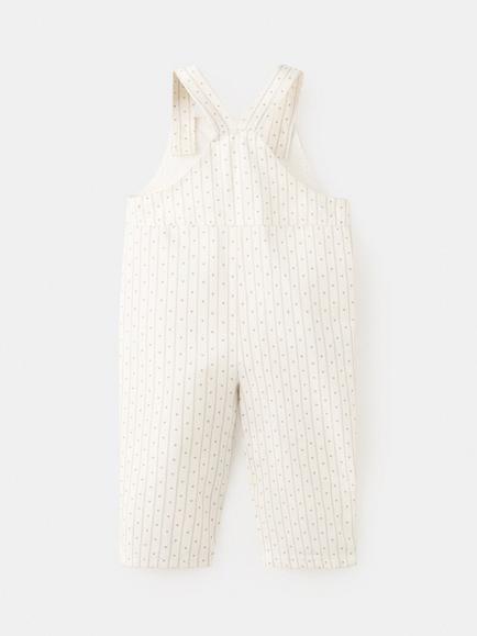 Mango Baby Denim Dungarees, Off White - view 2, Off White