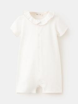 Mango Baby Cotton Blend Short Pyjama Suit, Off White, Off White