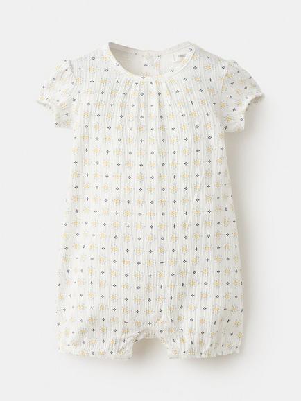 Mango Baby Printed Short Pyjama Suit, Off White, Off White