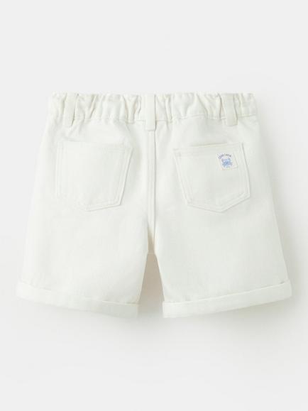 Mango Kids' Drawstring Bermuda Shorts, White - view 2, White
