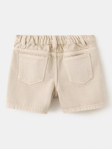 Mango Kids' Denim Shorts, Stone - view 2, Stone