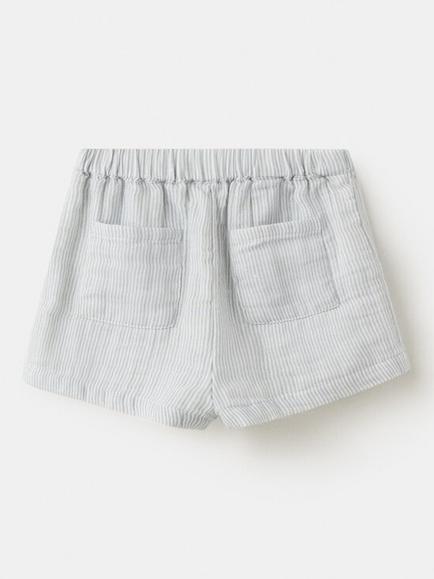 Mango Kids' Relaxed Pure Cotton Shorts, Sky Blue - view 2, Sky Blue