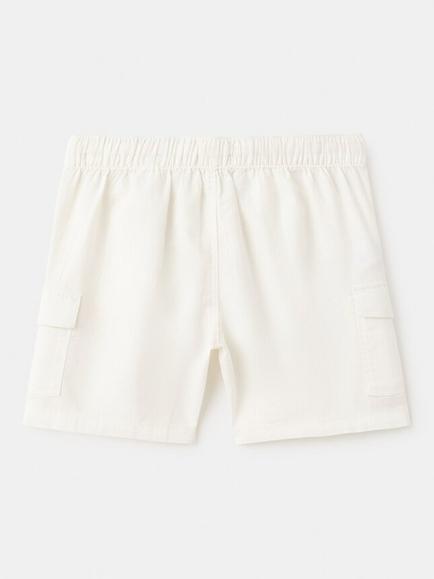 Mango KIds' Cotton Blend Cargo Shorts, Off White - view 2, Off White