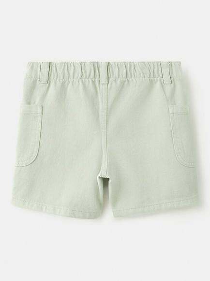 Mango Kids' Relaxed Pure Cotton Shorts, Aqua - view 2, Aqua