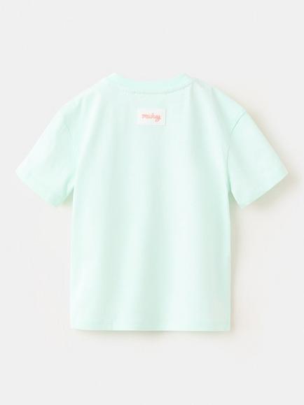 Mango Kids' Mickey Mouse with Guitar T-Shirt, Mint - view 2, Mint