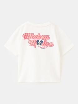 Mango Kids' Mickey's Fruit Stand T-Shirt, White - view 2, White