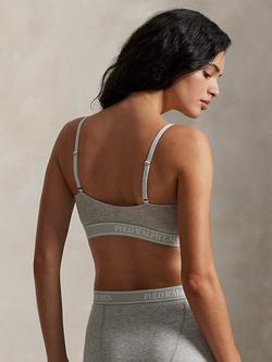 Polo Ralph Lauren Logo Scoop Bralette - view 2, Heather Grey