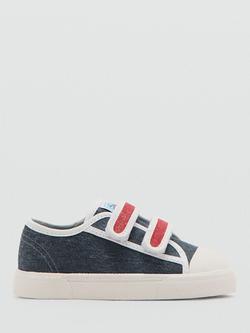 Mango Kids' Round Toe Trainers, Blue, Blue