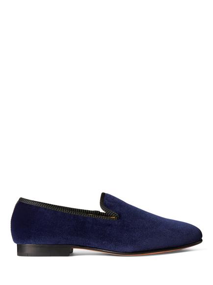 Polo Ralph Lauren Paxton Velvet Slippers, Newport Navy, Newport Navy