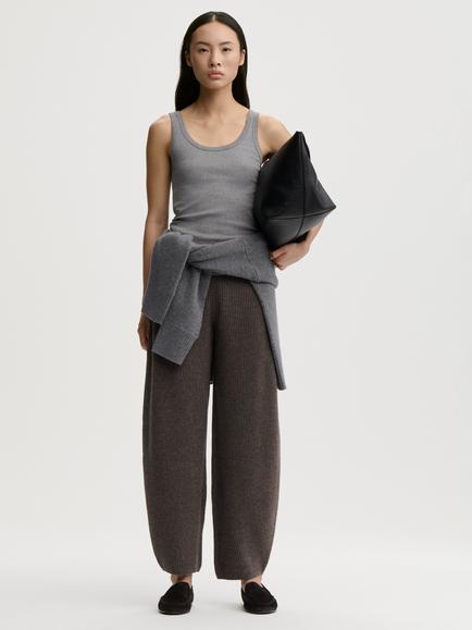 By Malene Birger Dali Cotton Vest, Grey - view 2, Grey