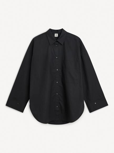 By Malene Birger Derris Cotton Shirt, Black, Black