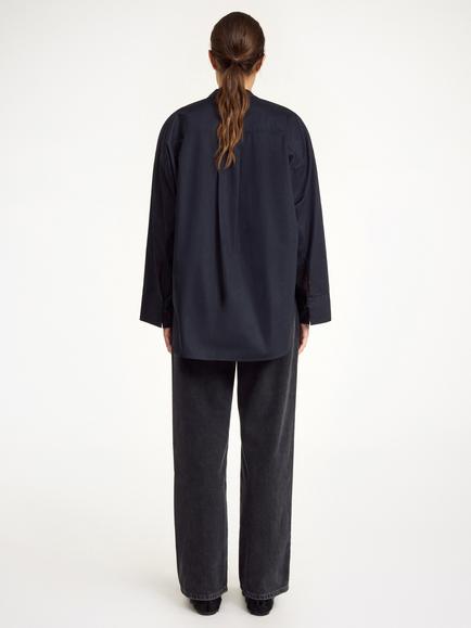 By Malene Birger Derris Cotton Shirt, Black - view 2, Black