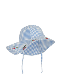 Konges Sløjd Kids' Soline Seersucker Swim Hat, Provence/White Swan, Provence/White Swan