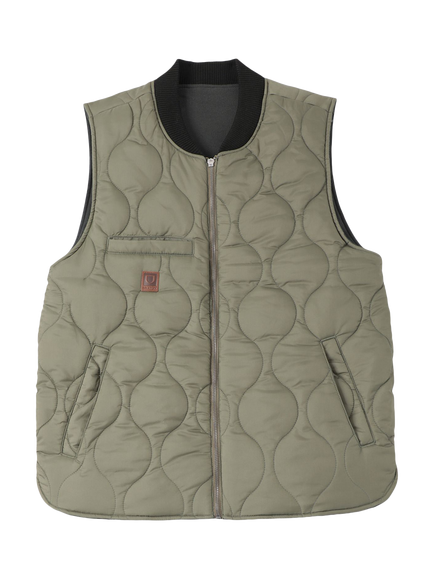 Brixton Abraham Reversible Vest, Black/Olive - view 2, Black/Olive