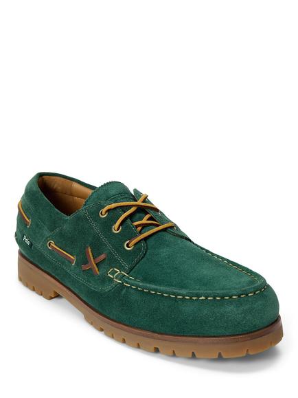 Ralph Lauren Ranger Suede Boat Shoes, College Green - view 2, College Green