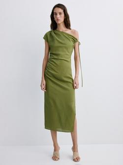 Mango Asymmetric Dress, Green, Green