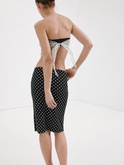 Mango Tailored Knit Midi Skirt, Black - view 2, Black