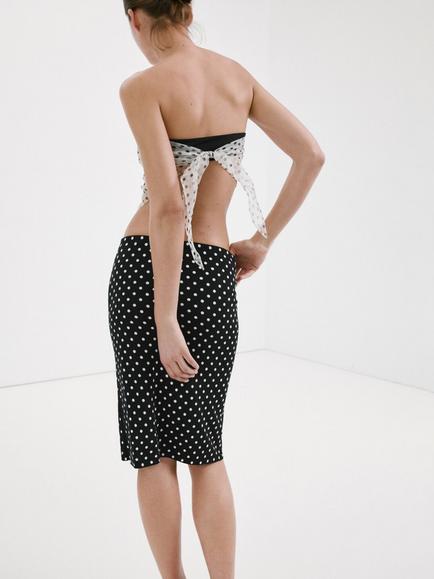 Mango Tailored Knit Midi Skirt, Black - view 2, Black
