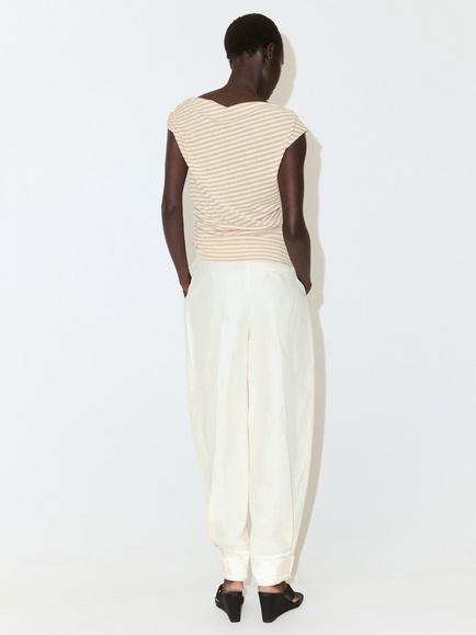 Mango Asymmetric Draped Sleeveless Top, Beige - view 2, Beige