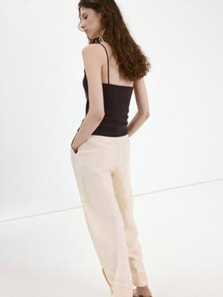 Mango V-Neck Camisole Top, Brown - view 2, Brown