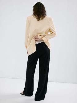 Mango Pantalon Straight Leg Trousers, Black - view 2, Black