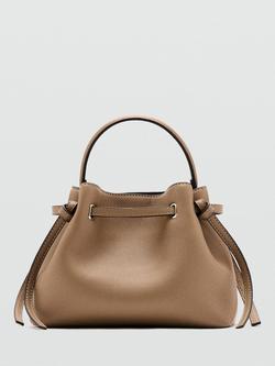 Mango Convertible Strap Top Handle Bucket Bag, Camel, Camel