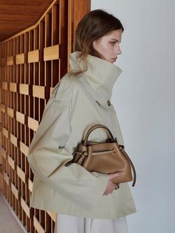 Mango Convertible Strap Top Handle Bucket Bag, Camel - view 2, Camel