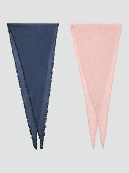 Mango Plain Scarf, Pack of 2, Navy, Navy