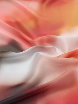 Mango Pauelo Abstract Lightweight Scarf, Orange - view 2, Orange