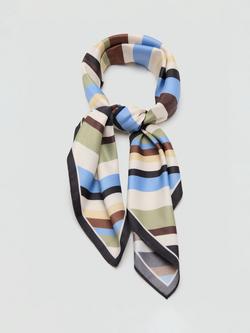 Mango Lightweight Printed Scarf, Green - view 2, Green