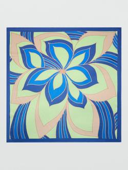 Mango Lightweight Printed Scarf, Blue, Blue