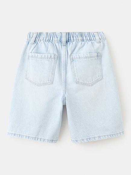 Mango Kids' Drawstring Bermuda Shorts - view 2, Light Blue