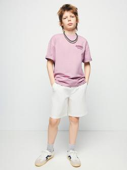 Mango Kids' Cotton Blend Tie Waist Shorts, Off White, Off White