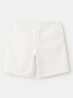 Mango Kids' Cotton Blend Tie Waist Shorts, Off White - view 2, Off White