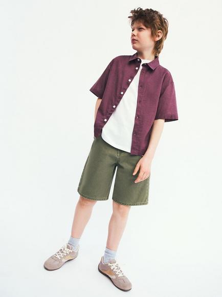 Mango Kids' Chino Shorts, Khaki, Khaki