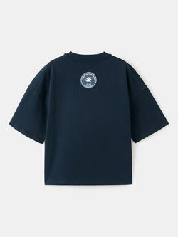 Mango Kids' Short Sleeve Sonic Print T-Shirt, Navy - view 2, Navy