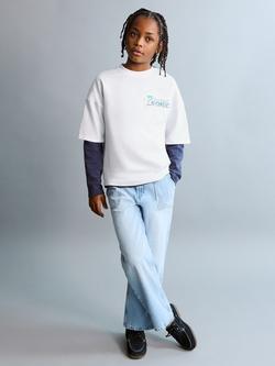 Mango Kids' Short Sleeve Sonic Print T-Shirt, White, White
