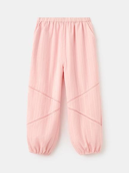 Mango Kids' Elasticated Trousers, Pink, Pink