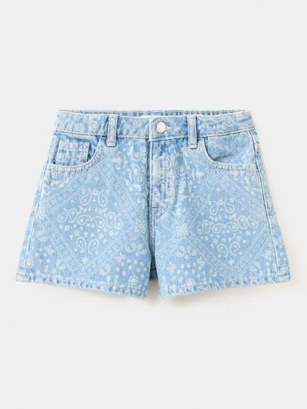 Mango Kids' Denim Shorts, Light Blue, Light Blue