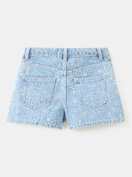 Mango Kids' Denim Shorts, Light Blue - view 2, Light Blue