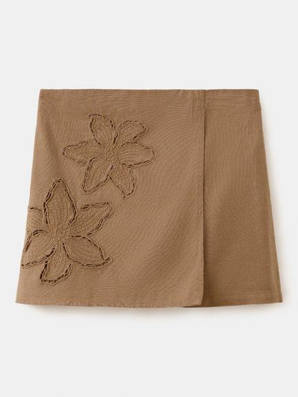 Mango Kids' Skort, Brown, Brown