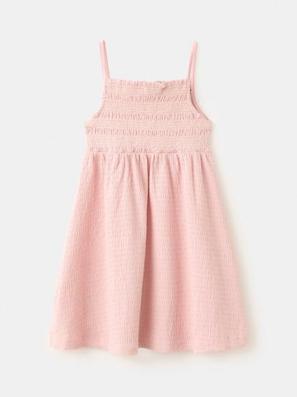 Mango Kids' Sleeveless Square Neck Dress, Pink, Pink