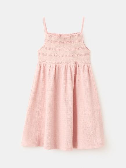 Mango Kids' Sleeveless Square Neck Dress, Pink - view 2, Pink
